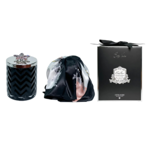 Candle +Silk Scarf + Brooch (Pink Champagne)