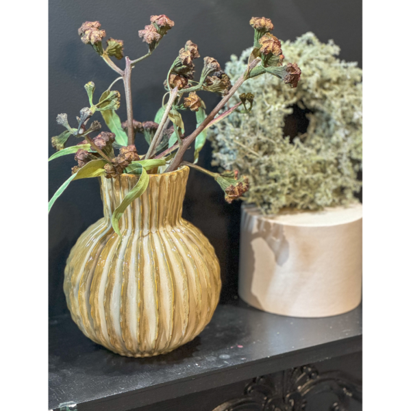 Cream Ceramic Vase - Image 5