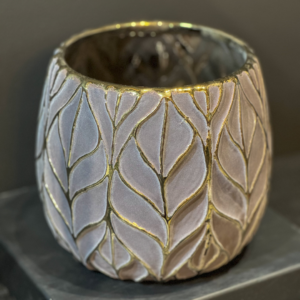 Gold Leaf Ceramic Pot