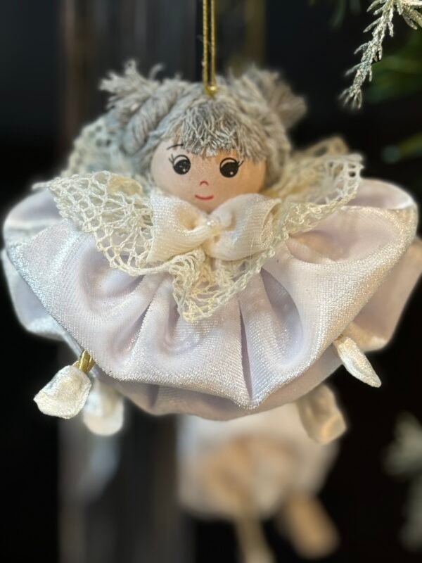 Handmade doll, angel ornament (white) - Image 3