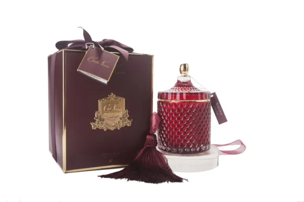 Grand Red & Gold Art Deco Candle - Rose Oud 600g