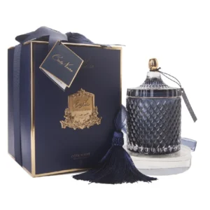 Grand Navy & Gold Art Deco Candle - Eau de Vie 600g