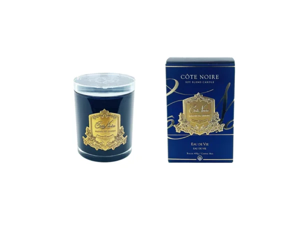 Cote Noire Candle with Crystal Glass Lid - Eau De Vie 450g