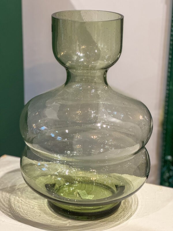 Green glass Vase 37cm