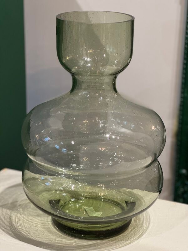 Green glass Vase 37cm - Image 2