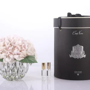 Cote Noire - Luxury Range Hydrangea's - Blush - Crystal Vase