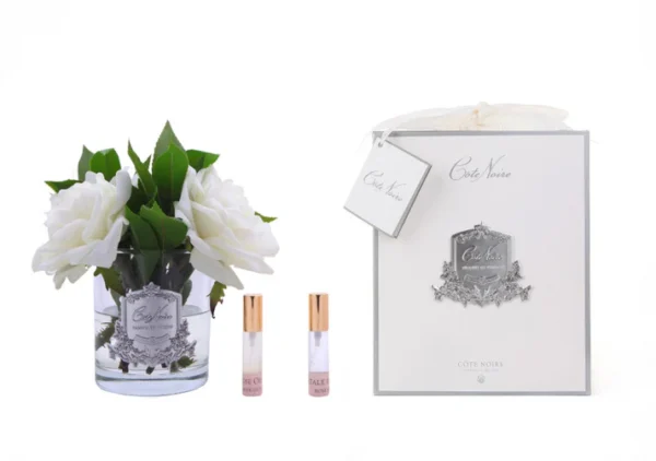 Cote Noire Perfumed Ivory English Rose - Clear Glass