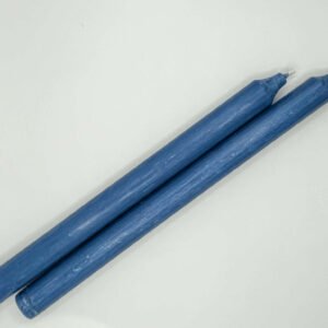Rustic Taper Candle (Dark Blue)