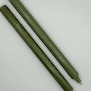 Rustic Taper Candle (Green)
