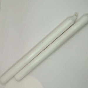 Rustic Taper Candle (White)