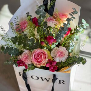 rose freesia carnations