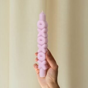 Taper Candle XOXOXO (Lilac)